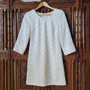 JB by Julie Brown White Floral Lace Mini Dress